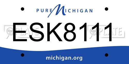 ESK8111 Michigan License Plate