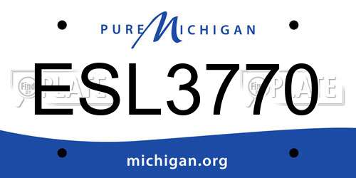 ESL3770 Michigan License Plate