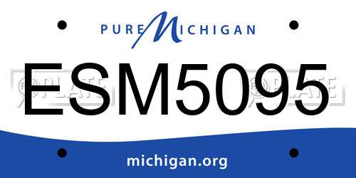 ESM5095 Michigan License Plate
