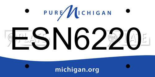 ESN6220 Michigan License Plate