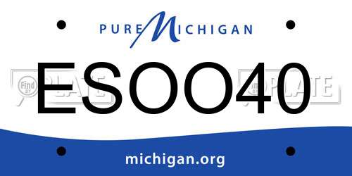 ESOO40 Michigan License Plate