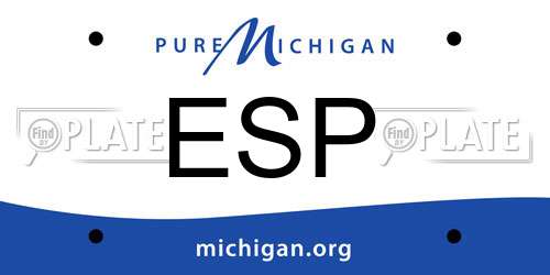 ESP Michigan License Plate