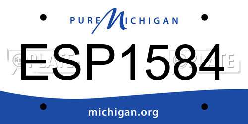ESP1584 Michigan License Plate