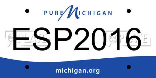 ESP2016 Michigan License Plate