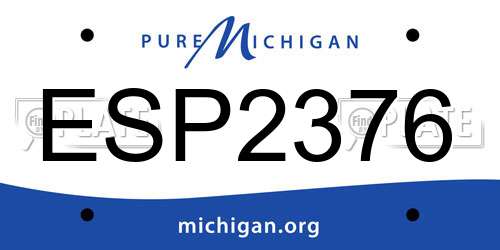 ESP2376 Michigan License Plate