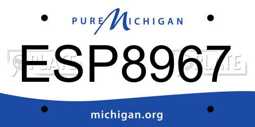 ESP8967 Michigan License Plate