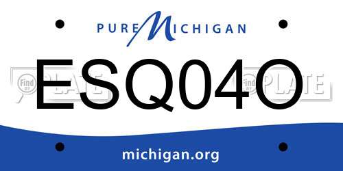 ESQ04O Michigan License Plate
