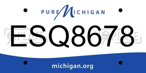 ESQ8678 Michigan License Plate