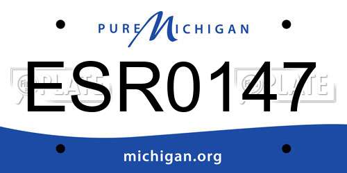 ESR0147 Michigan License Plate