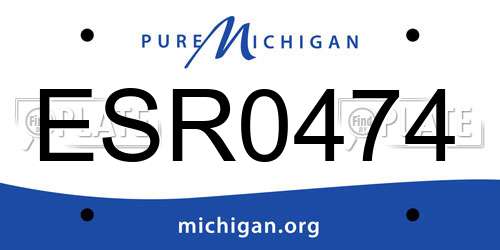 ESR0474 Michigan License Plate