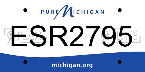 ESR2795 Michigan License Plate