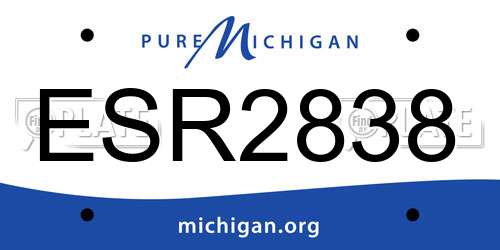 ESR2838 Michigan License Plate