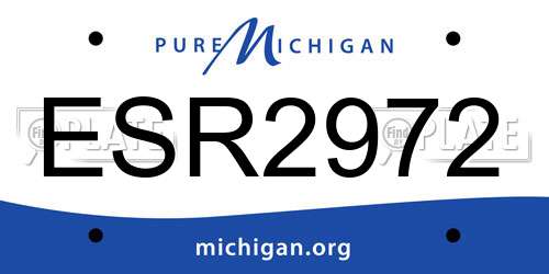 ESR2972 Michigan License Plate