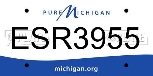 ESR3955 Michigan License Plate