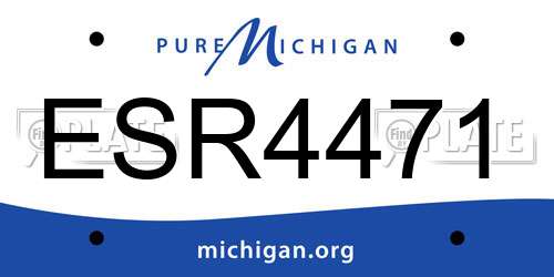 ESR4471 Michigan License Plate