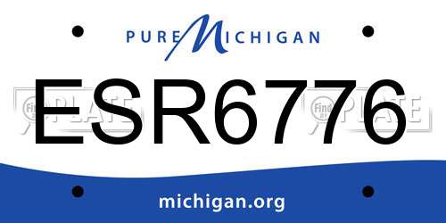 ESR6776 Michigan License Plate