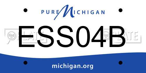ESS04B Michigan License Plate