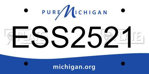 ESS2521 Michigan License Plate