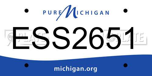 ESS2651 Michigan License Plate