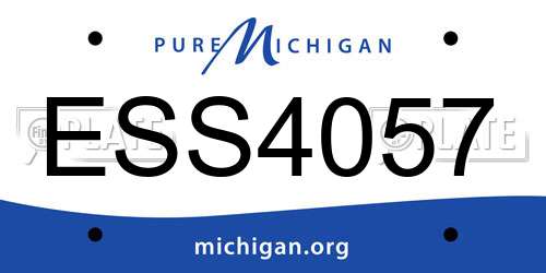 ESS4057 Michigan License Plate