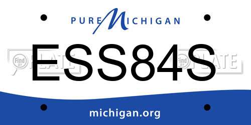 ESS84S Michigan License Plate
