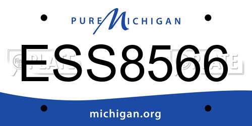 ESS8566 Michigan License Plate