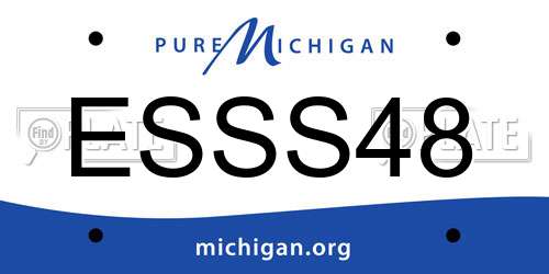 ESSS48 Michigan License Plate
