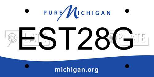 EST28G Michigan License Plate