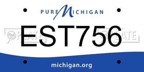 EST756 Michigan License Plate