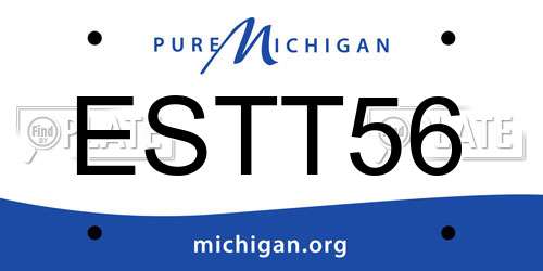 ESTT56 Michigan License Plate