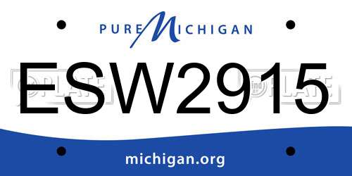 ESW2915 Michigan License Plate