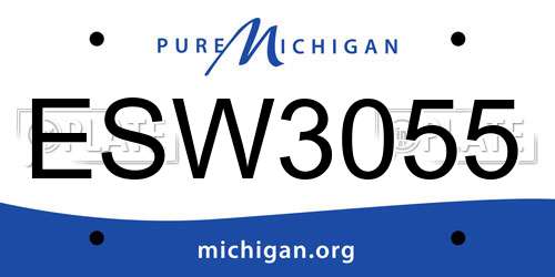 ESW3055 Michigan License Plate