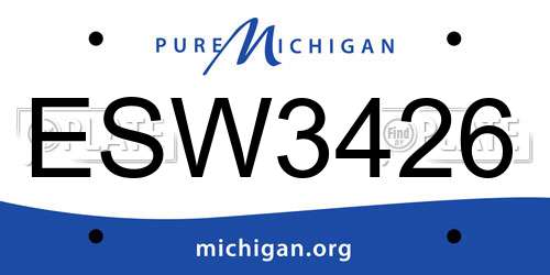 ESW3426 Michigan License Plate