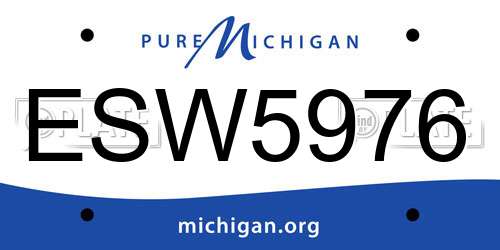 ESW5976 Michigan License Plate