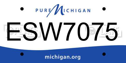 ESW7075 Michigan License Plate