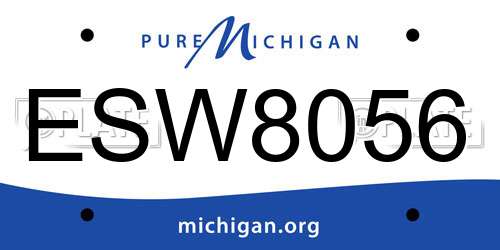 ESW8056 Michigan License Plate
