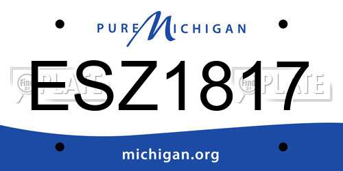 ESZ1817 Michigan License Plate
