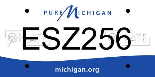 ESZ256 Michigan License Plate