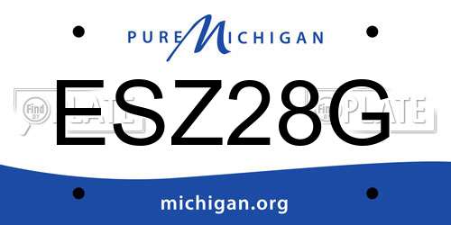 ESZ28G Michigan License Plate