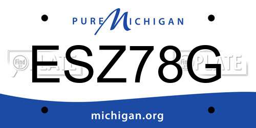 ESZ78G Michigan License Plate
