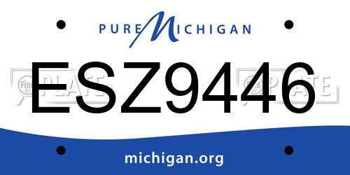 ESZ9446 Michigan License Plate
