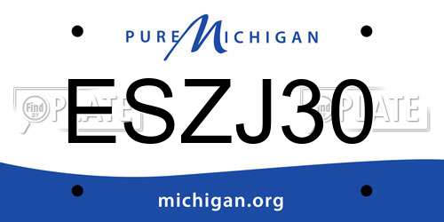 ESZJ30 Michigan License Plate