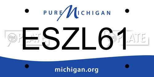 ESZL61 Michigan License Plate