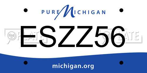 ESZZ56 Michigan License Plate