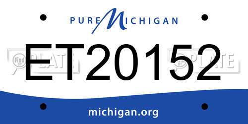 ET20152 Michigan License Plate