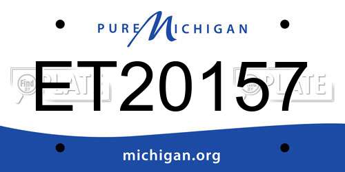 ET20157 Michigan License Plate