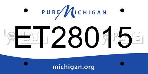 ET28015 Michigan License Plate
