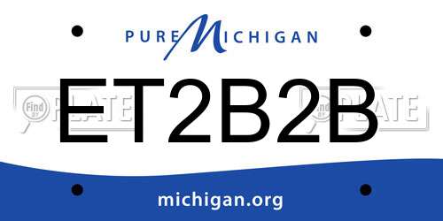 ET2B2B Michigan License Plate