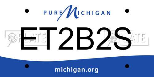 ET2B2S Michigan License Plate