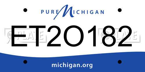ET2O182 Michigan License Plate